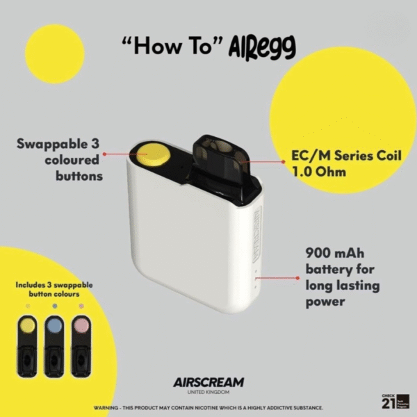 AirEgg 英國主機 Airscream  小煙主機｜超Q便攜 電子煙 小煙 | 注油式主機 | 英國主機 | 氣泡2代 | 英國氣泡主機 | 蒸氣店 潮流商城 蒸氣孤兒院