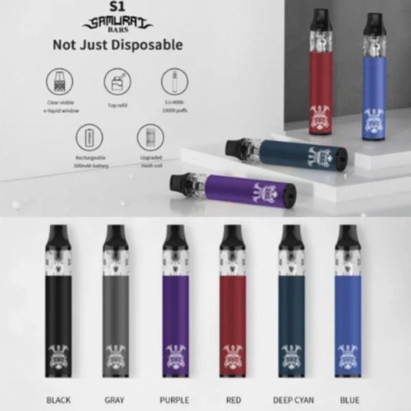 將軍SAMURAI S1可重復注油一次性 將軍S1 注油一次性 將軍S1 將軍SAMURAI S1 注油主機 一次性主機 一次性電子煙 電子煙現貨 拋棄式主機 拋棄式電子煙 蒸氣店