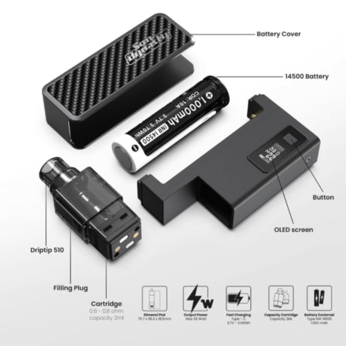 San Dynasty 小海豚電子煙主機 30W - 多色選擇可換倉款 San Dynasty 小海豚 30W 小煙主機|11色可選|輕巧可換倉電子煙|附空倉與配件